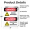 Signmission Moving Machinery Bilingual Danger Sign, Vinyl Decal, 7in W x 10in L, 2PK OS-2PACK-DS-D-710-VS-1453 - alternate 5
